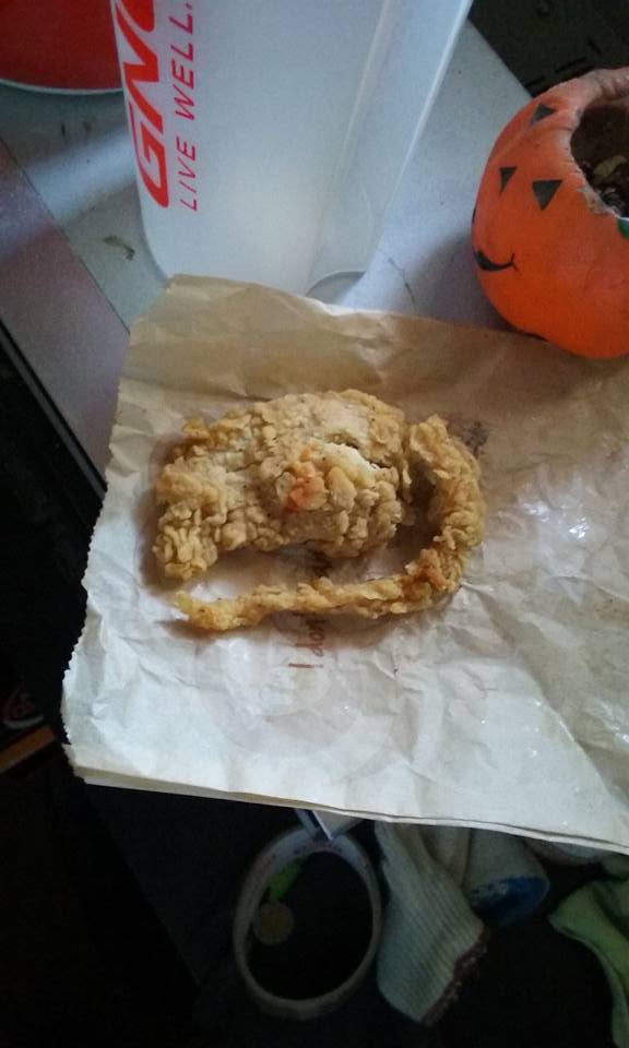 KFC customer claims he got a fried rat instead of a chicken meal.